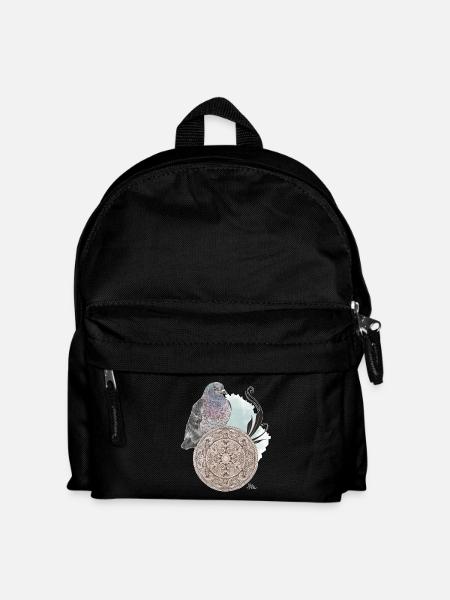 Veganuary 2024 Stadttaube - Kinder Rucksack - Schwarz