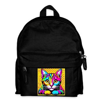 Cat Pop Art - Kids' Backpack - black - Front