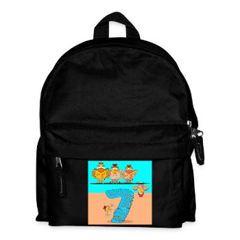 7ème Anniversaire Écolier - Polager Volaille - Sac à dos Enfant - noir - Devant