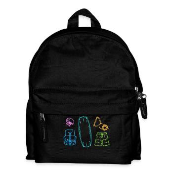 Wasserski Wassersport Surfboard Wakeboard Surfen - Kinder Rucksack - Schwarz - Vorne