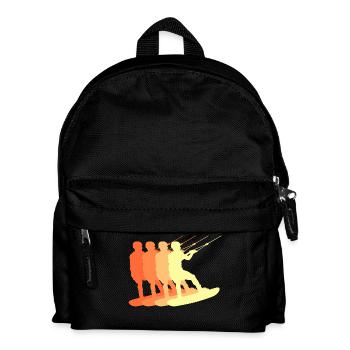 Stunt Welle Wasserski Wakeboard Wellenreiten - Kinder Rucksack - Schwarz - Vorne
