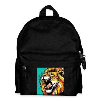Lion Pop Art - Kids' Backpack - black - Front