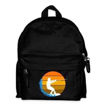 wakeboard, vague, ski nautique, surf, surf - Sac à dos Enfant - noir - Devant