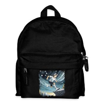 sporty boy comic - Kids' Backpack - black - Front