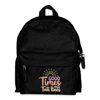 Good Times and Tan Lines - Kids' Backpack - black - Front
