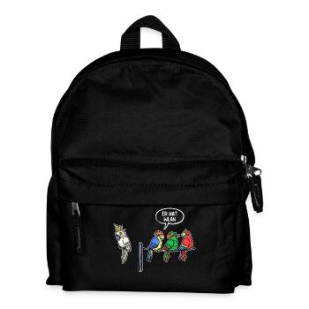Animaux Jungle Oiseaux Déclaration Perroquet Zoo Animaux - Sac à dos Enfant - noir - Devant
