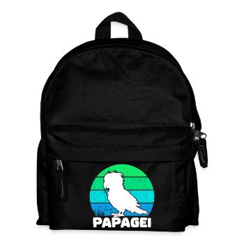 Bird, Parrot, Saying, Animal, Animal Lover, Pet - Kids' Backpack - black - Front