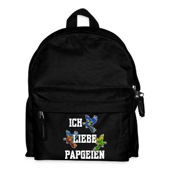 Perroquet Bird Lover Animal Birds Déclaration - Sac à dos Enfant - noir - Devant