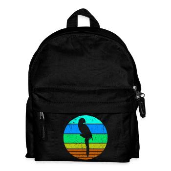 Bird, Parrot, Animal Lover, Pet, Jungle, Animal - Kids' Backpack - black - Front