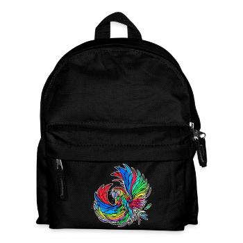 Animal, Oiseau, Perroquet, Amoureux Des Animaux, Animal De Compagnie, Animaux De Zoo - Sac à dos Enfant - noir - Devant