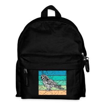 Vogel Urwald Dschungel Papagei Zoo Tierliebhaber - Kinder Rucksack - Schwarz - Vorne
