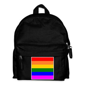 LGBT rainbow flag - Kids' Backpack - black - Front