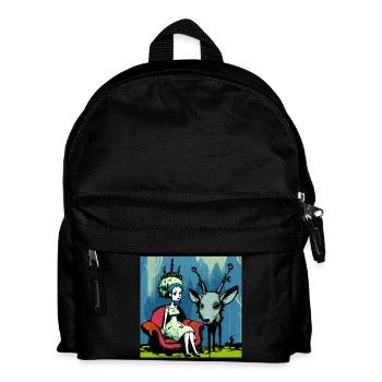 Psychedelic deer 01 - Kids' Backpack - black - Front