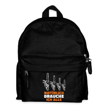 Lumberjack Wood Statement Saw Sawdust Woodland - Kids' Backpack - black - Front