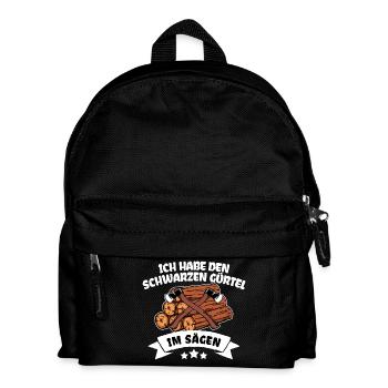 Holzfäller Statement Holz Forst Holzarbeit Axt - Kinder Rucksack - Schwarz - Vorne