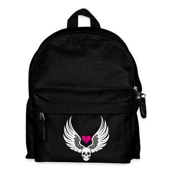 Crâne Coeur Brisé Anti Saint-Valentin - Sac à dos Enfant - noir - Devant