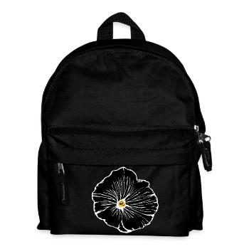 Blume schwarz Blumen schwarz Blüte - Kinder Rucksack - Schwarz - Vorne