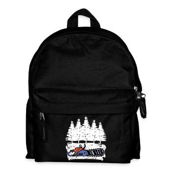 Forest, Wood, Sawdust, Tree, Forest, Forestry, Forestry - Kids' Backpack - black - Front