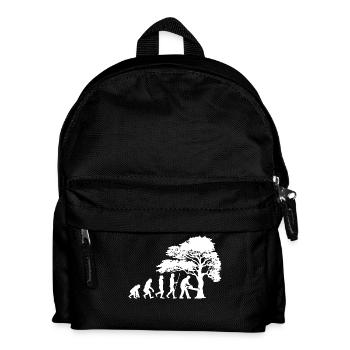 Tree Wood Saw Sawdust Lumberjack Woodwork - Kids' Backpack - black - Front