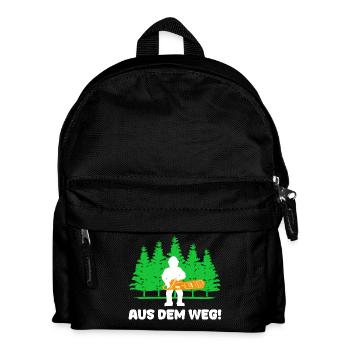 Forestry Lumberjack Statement Chainsaw Tree Wood - Kids' Backpack - black - Front