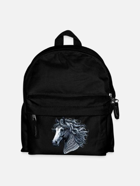 Pferd - Kinder Rucksack - Schwarz