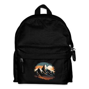 Mountain T-Shirt, Adventure T-Shirt, Nature Lover - Kids' Backpack - black - Front