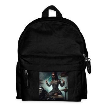 Female Drummer - Kids' Backpack - black - Front