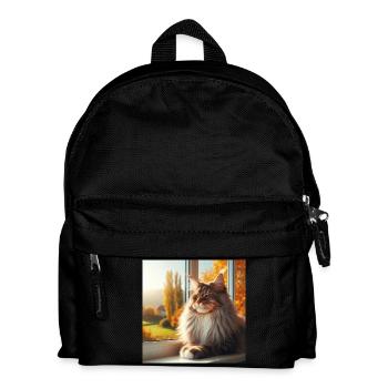 Maine Coon - Le roi des chats - Sac à dos Enfant - noir - Devant