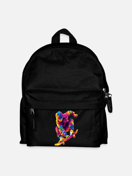 Homme qui fait du Skate - Sac à dos Enfant - noir