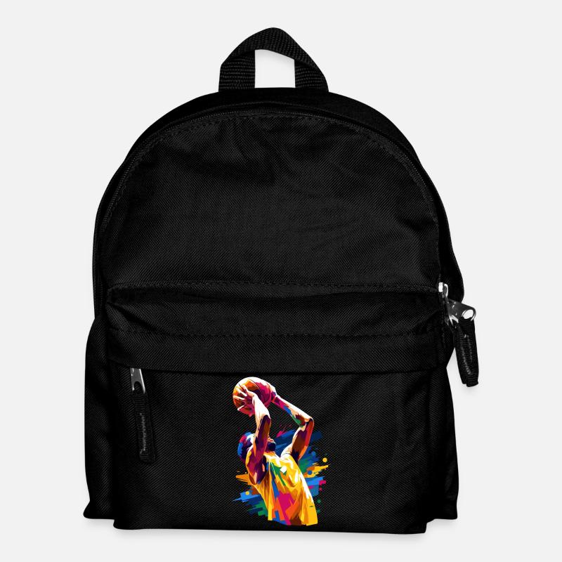 Man who plays basketball - Kids' Backpack - black