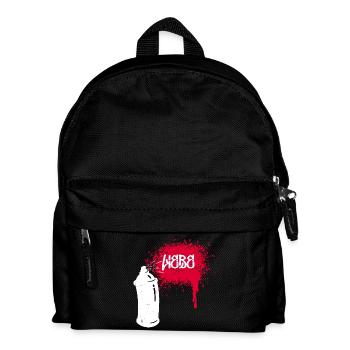 Street Art Sprayer Graffiti Spraydose Zeichnen - Kinder Rucksack - Schwarz - Vorne