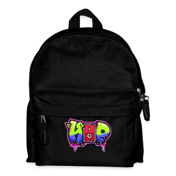 Graffiti Spruch Zeichnen Illustration Street Art - Kinder Rucksack - Schwarz - Vorne