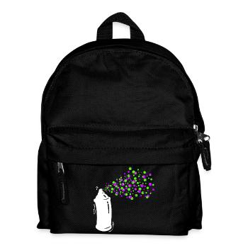 Graffiti Sprayer Spraydose Kunst Strassenkunst - Kinder Rucksack - Schwarz - Vorne