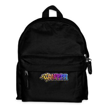 Graffiti Street Art Sprayer Zeichnen Illustration - Kinder Rucksack - Schwarz - Vorne