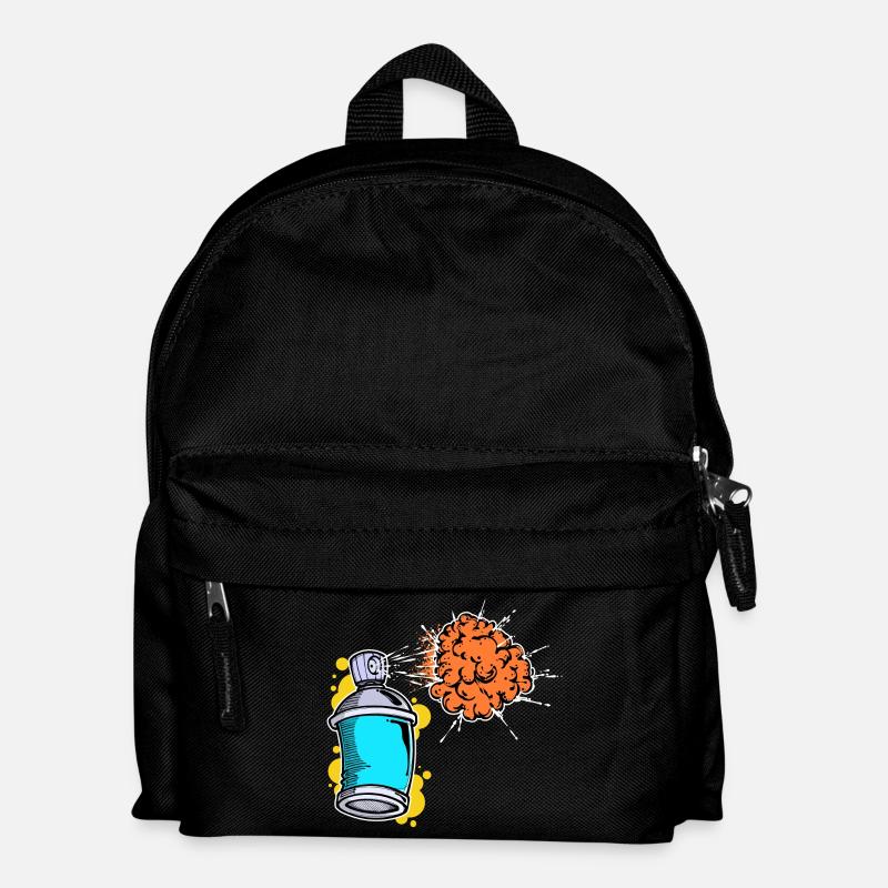 Sprayer Kunst Strassenkunst Wildstyle Graffiti - Kinder Rucksack - Schwarz