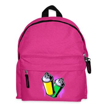 Sprayer Spraydose Street Art Graffiti Kunst - Kinder Rucksack - Fuchsia - Vorne
