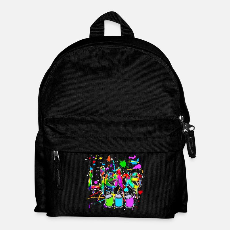 Spraydose Strassenkunst Wildstyle Graffite Sprayer - Kinder Rucksack - Schwarz