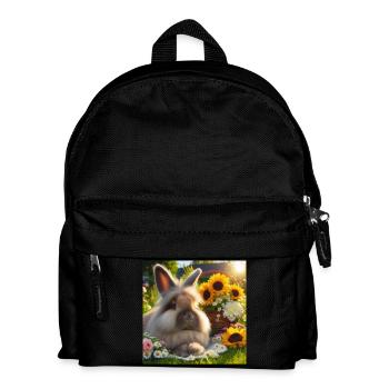 Grey Angora Rabbit - Kids' Backpack - black - Front