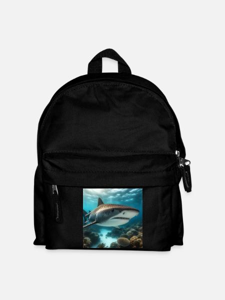 Tigerhai - Kinder Rucksack - Schwarz
