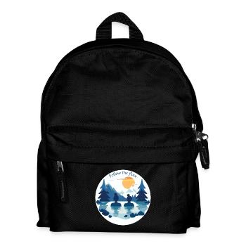 Two women take an bath in the cold mountains - Kids' Backpack - black - Front
