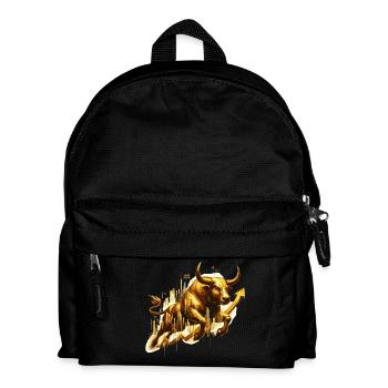 Taureau Bull Stocks Or Doré Wall Street Cadeau - Sac à dos Enfant - noir - Devant