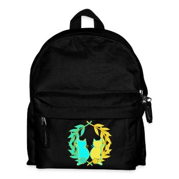 Couronne de laurier chats chat ukraine bien-être animal - Sac à dos Enfant - noir - Devant
