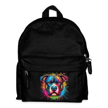 Chien Pitbull - Sac à dos Enfant - noir - Devant