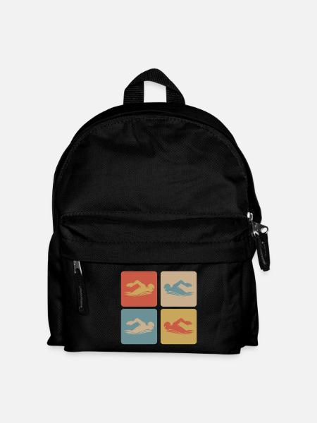Schwimmen Design - Kinder Rucksack - Schwarz