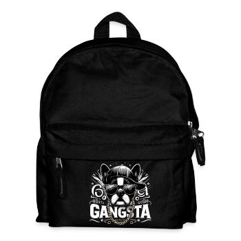 Boston Terrier Gangsta Gangster chien cadeau - Sac à dos Enfant - noir - Devant