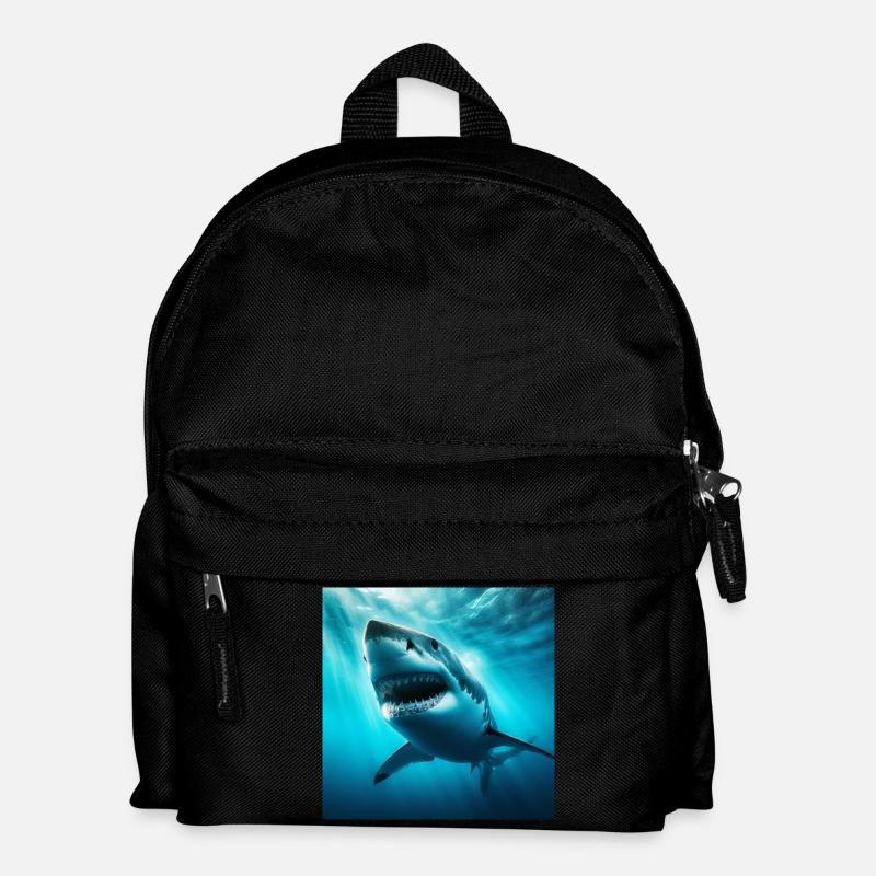 Great White Shark - Kids' Backpack - black