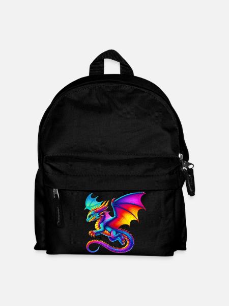 Drache - Kinder Rucksack - Schwarz