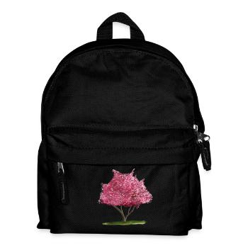 Pink Blossom Tree Watercolour - Kids' Backpack - black - Front