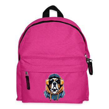 Bernhardiner Gangsta Gangster Hund Geschenk - Kinder Rucksack - Fuchsia - Vorne