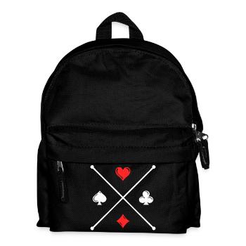 Poker Casino Card Game Gambling Professional Players - Kids' Backpack - black - Front